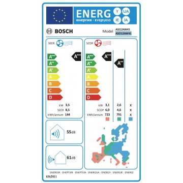Bosch ASI12AW41 PerfectClima Κλιματιστικό Inverter 12000 BTU A+++/A++ με Ιονιστή και WiFi Bosch ASI12AW41 PerfectClima Κλιματιστικό Inverter 12000 BTU A+++/A++ με Ιονιστή και WiFi